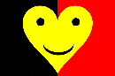 Drapeau-coeur Smiley belge